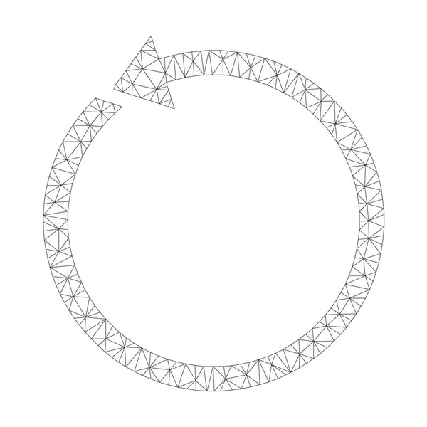 Icône de Ccw de rotation de vecteur de maille — Image vectorielle