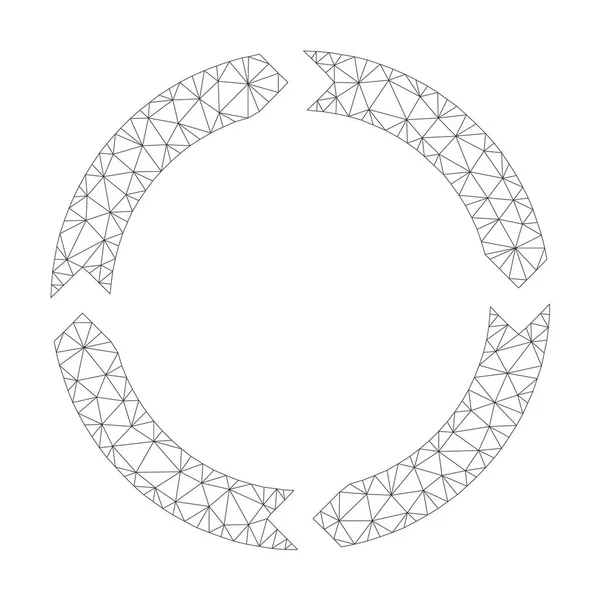 Icono de rotación de vectores de malla — Archivo Imágenes Vectoriales