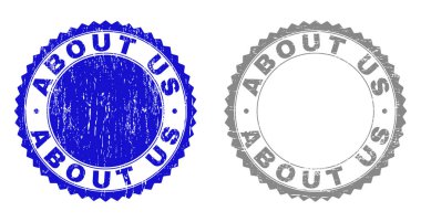 Çizik Hakkımızda dokulu damga mühürler ile şerit