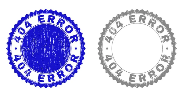 Sellos de sello rayado 404 ERROR texturizados con cinta — Archivo Imágenes Vectoriales