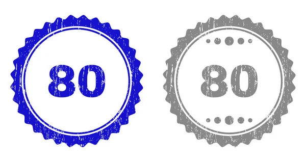 Texturé 80 timbres rayés avec ruban — Image vectorielle