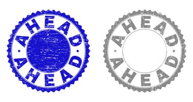 Önde Grunge pullar kurdele ile dokulu