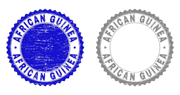 Selos de carimbo de Grunge de GUINÉ AFRICANO texturizados com fita — Vetor de Stock