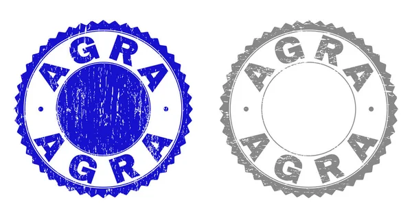 Текстурированные водяные знаки AGRA Grunge с лентой — стоковый вектор
