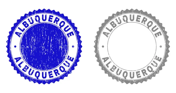 Текстурированные ALBUQUERQUE Царапнутые печать печати с лентой — стоковый вектор