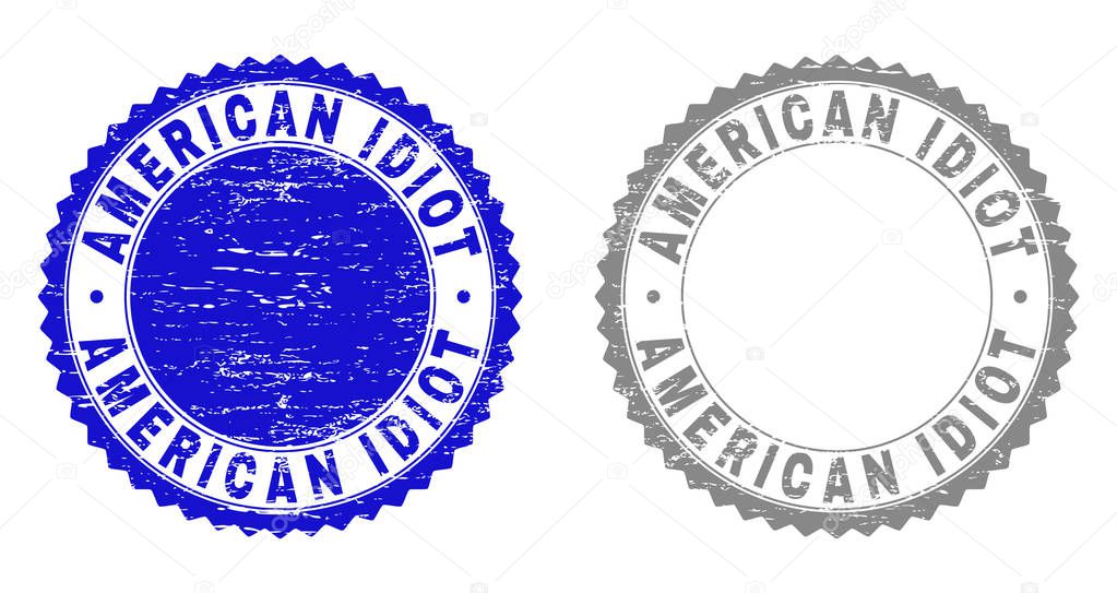 Textured AMERICAN IDIOT Grunge Stamp Seals