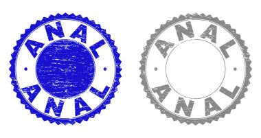 Dokulu Anal çizilmiş pullar