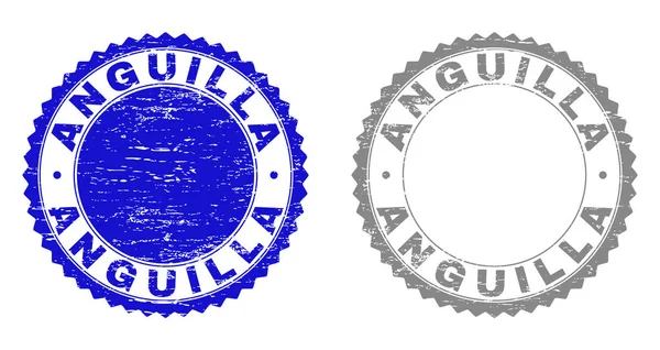 Текстурированная печатная печать ANGUILLA Scratched — стоковый вектор