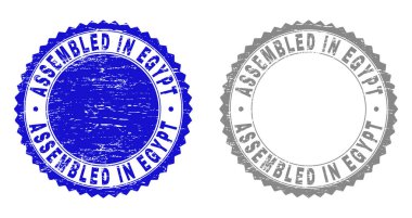 Dokulu monte içinde Mısır damga mühürler çizik