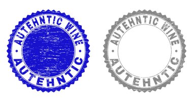 Dokulu Autehntic şarap Grunge damga mühürler