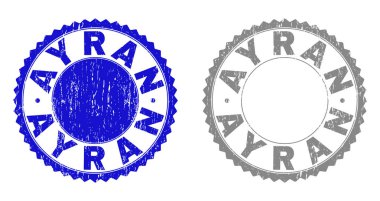 Dokulu Ayran Grunge damga mühürler