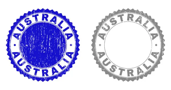 Texturizado AUSTRALIA Grunge Watermarks — Vector de stock