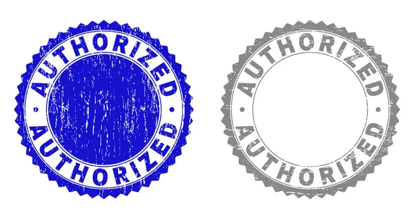 Textured AUTHORIZED Grunge Stamp Seals — Stock Vector