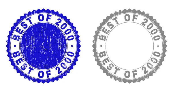 Texturerat bästa 2000 Grunge stämpel tätningar — Stock vektor