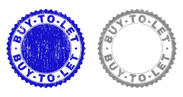 Grunge Buy-To-Ας γδαρμένο γραμματόσημα — Διανυσματικό Αρχείο
