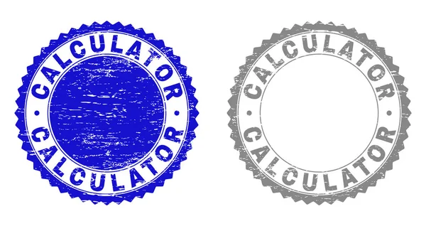Грандж CALCULATOR Текстуровані штампи — стоковий вектор