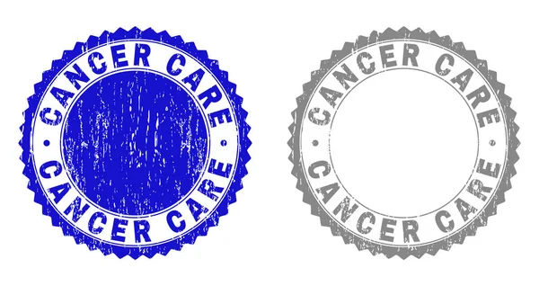 Grunge CANCER CARE Filigranes rayés — Image vectorielle