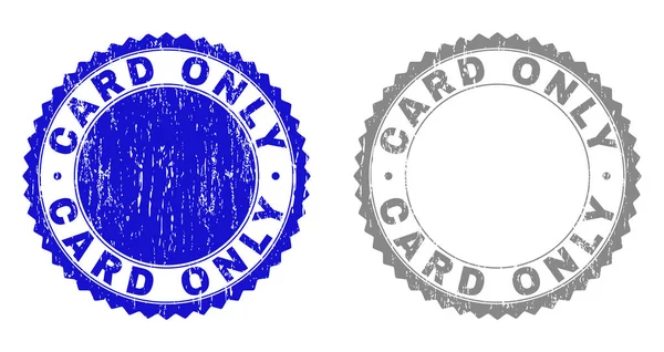 Grunge CARD ONLY Scratched Stamp Seals — Stock Vector