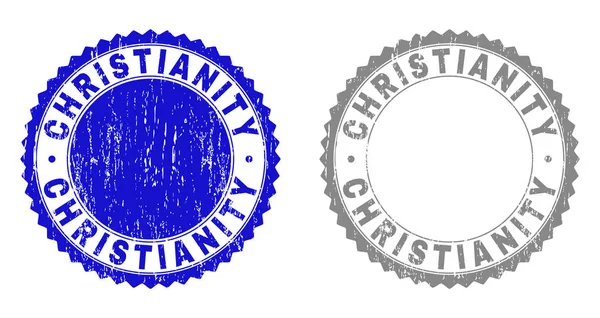 Grunge kristendomen texturerat vattenstämplar — Stock vektor