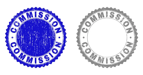 Grunge-Kommission texturierte Stempelsiegel — Stockvektor
