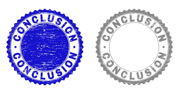 Grunge CONCLUSION Filigranes texturés — Image vectorielle