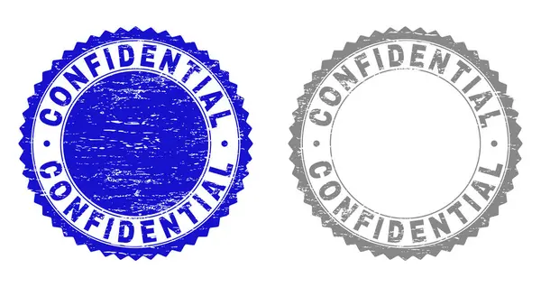 Grunge CONFIDENTIAL Textured Stamp Seals — Stock Vector