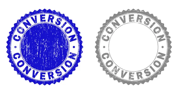 Grunge CONVERSION Sceaux de timbre texturés — Image vectorielle