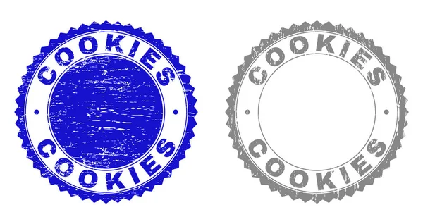 Grunge Cookies getextureerde watermerken — Stockvector