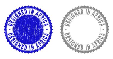 Afrika'da tasarlanmış grunge damga mühürler çizik