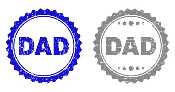 Grunge DAD Textured Stamps — Stock Vector