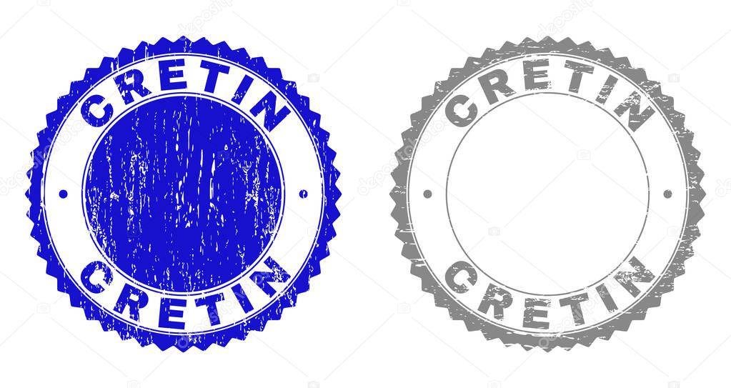 Grunge CRETIN Scratched Stamp Seals