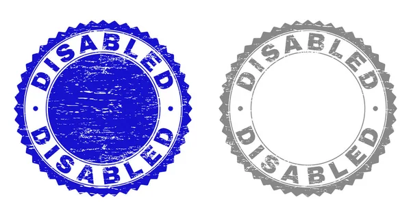 Grunge DISABLED Textured Stamp Seals — Stock Vector