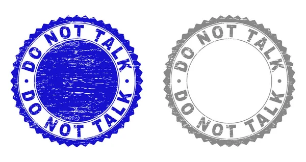 Grunge não fale selos de selos texturizados —  Vetores de Stock