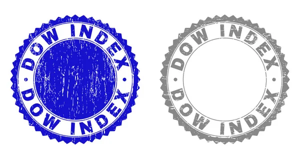 Грандж DOW INDEX Текстуровані Штампи — стоковий вектор
