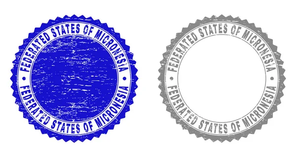 Grunge Federativních států Mikronésie texturou vodoznaky — Stockový vektor