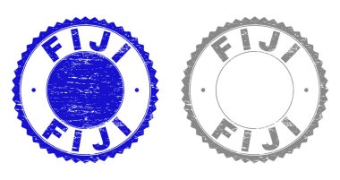 Grunge Fiji damga mühürler dokulu