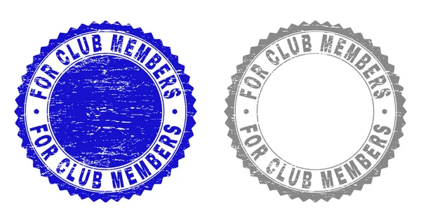 Grunge FOR CLUB MEMBERS Scratched Stamp Seals — Stock Vector
