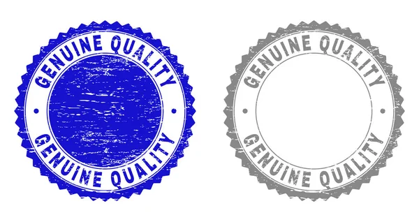 Selos de carimbo texturizados de QUALIDADE GENUINA Grunge —  Vetores de Stock