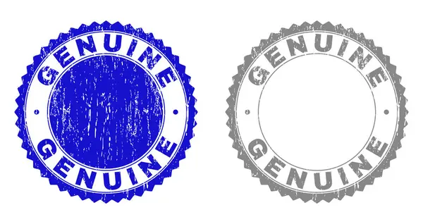 Grunge GENUINE Подряпаний штамп Ущільнення — стоковий вектор