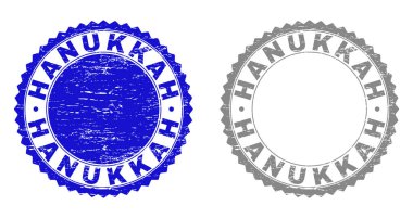 Grunge Hanukkah filigranlar dokulu