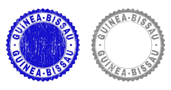 Grunge Guinea-Bissau Texturierte Briefmarken — Stockvektor