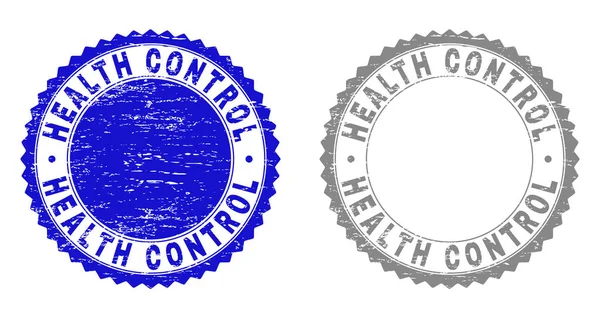 Sellos Sello Grunge Health Control Aislados Sobre Fondo Blanco Sellos — Vector de stock