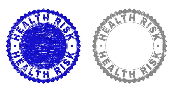 Grunge HEALTH RISK Textured Watermarks — Stock Vector