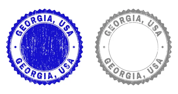 Grunge GEORGIA, USA Scratched Stamp Seals — Stock Vector