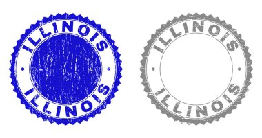 Grunge Illinois damga mühürler çizik