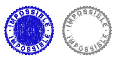 Grunge imkansız çizilmiş damga mühürler