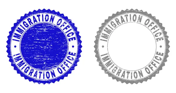 Grunge IMMIGRATION OFFICE Textured Watermarks — Stock Vector