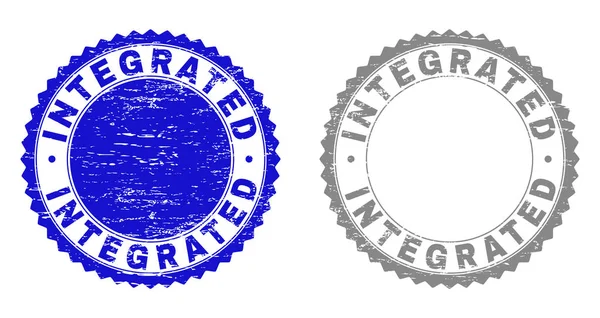 Grunge Sceaux de timbre rayés INTÉGRÉS — Image vectorielle