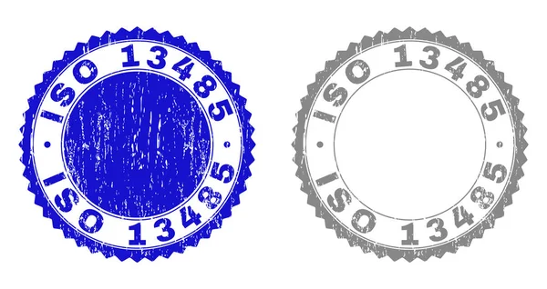 Grunge ISO 13485 Textured Stamp Seals — Stock Vector
