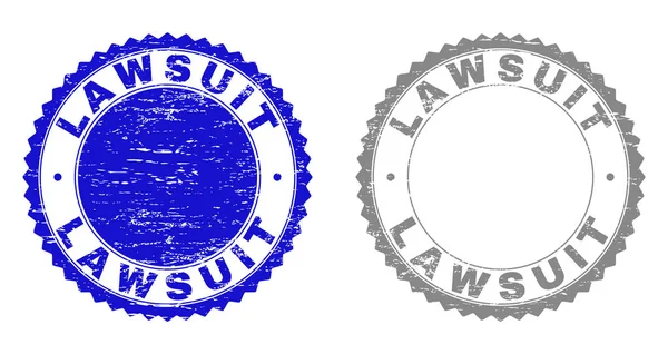 Grunge LAWSUIT Scratched Stamp Seals — Stock Vector